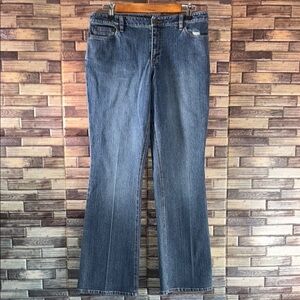 EUC LOFT Blue Boot Cut  Stretch Jeans Medium Wash Size 8